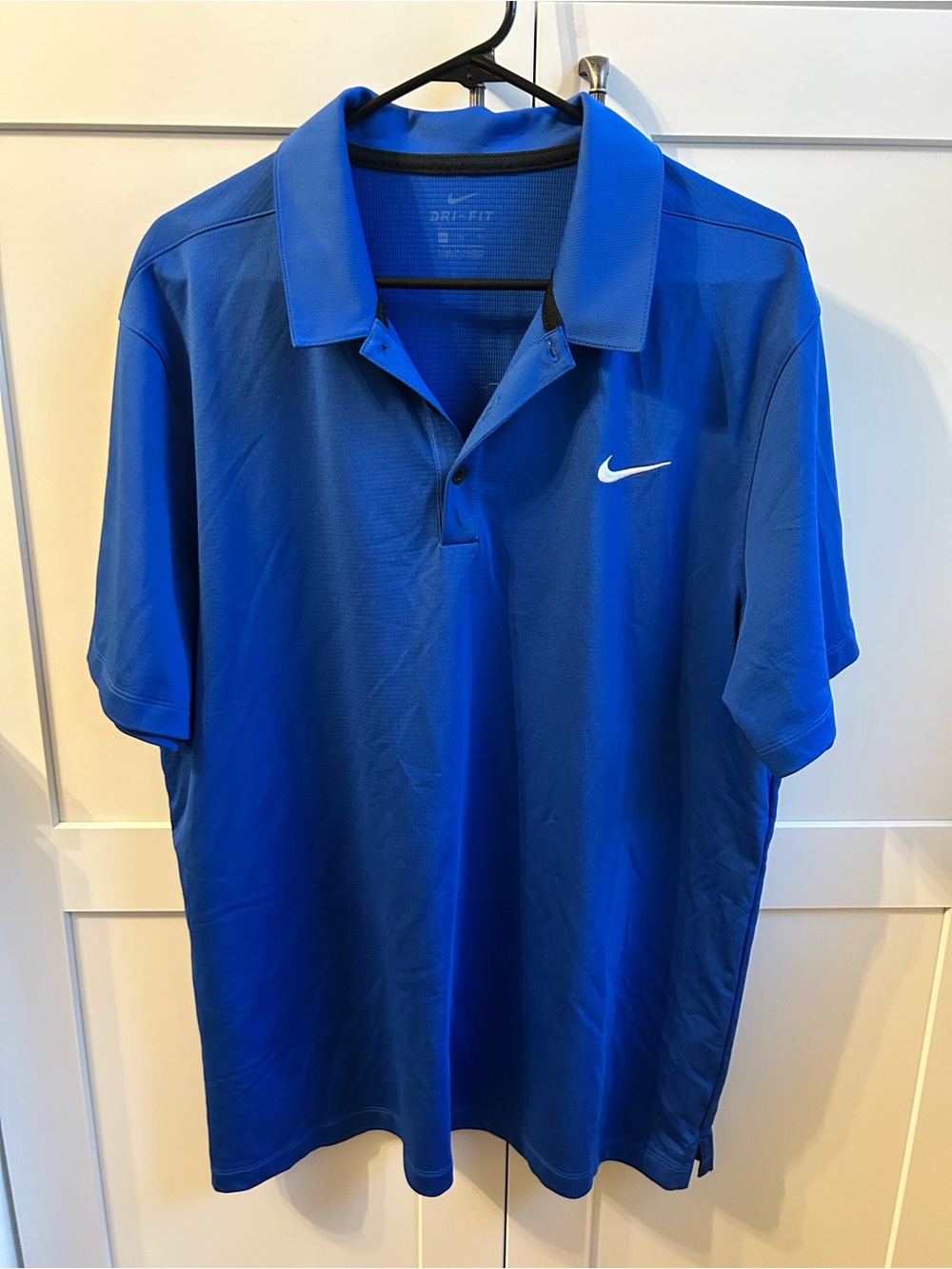 Nike Royal Blue Dri-FIT Polo with White Swoosh
